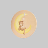tela rotonda beige con luna+ orsetto